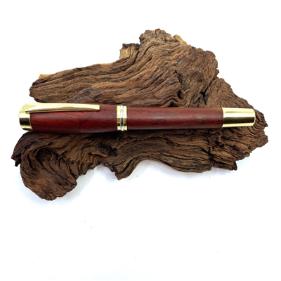 Dřevěné plnicí pero Elegance - Cocobolo Gold