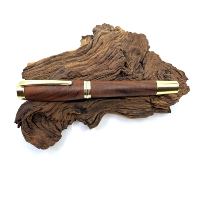 Dřevěné plnicí pero Elegance - Cocobolo Gold