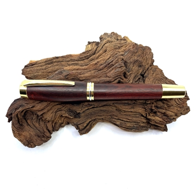 Dřevěné plnicí pero Elegance - Cocobolo Gold